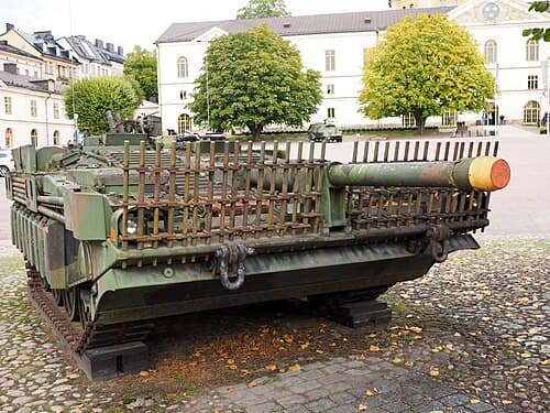 Strv 103 parked outside the Swedish Army Museum